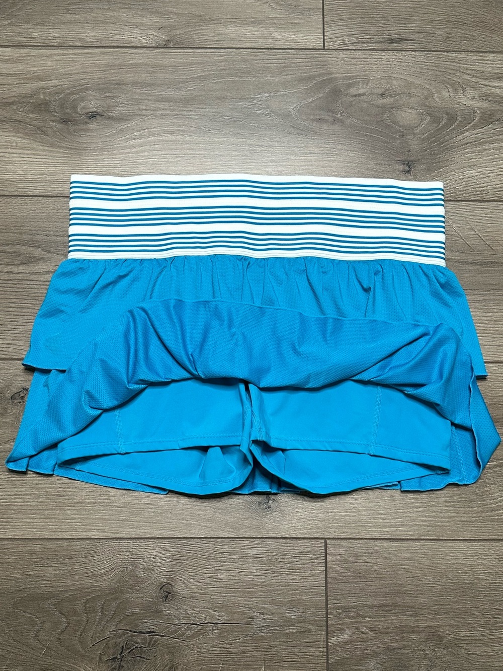 Lucky In Love Caribbean Vibes High‎ Rise Play On Tennis Skirt Skort Blue White L - Picture 5 of 11